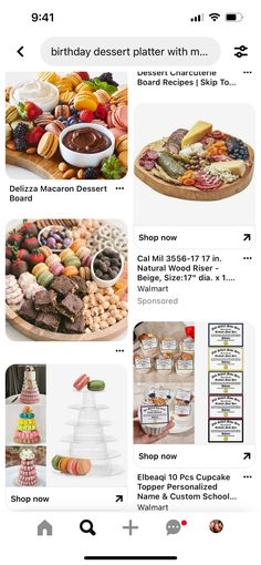 a bunch of food that is on top of a wooden table with words above it