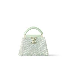 LOUIS VUITTON® - Capushell Mini - Sea Green Sac Aesthetic, Lv Capucine, Zara Closet, Crocheted Bags, Louis Vuitton Capucines, Handbags Louis Vuitton, Trunk Bag, Luxury Purses, Wallet Pouch