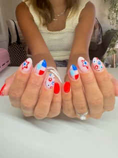 https://www.instagram.com/polished.by.jo/ Fourth Of July Nails, Nail Board, 4th Of July Nails, Summery Nails, July Nails, Nail Idea, Nails Only