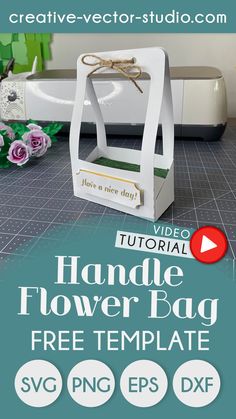 Handbag Svg File Free, Flower Packaging Template, Packaging Template Design Free Printable, Free Svg Templates, Paper Bag Template Free Printable, Flower Box Template, Flower Bouquet Template, Wrap A Bouquet In Paper, Flower Box Design