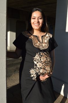 Black Mexican dress Mexican Themed Maternity Shoot, Mexican Pregnancy Announcement, Mexican Pregnancy Dress, Maternity Black Bump-friendly Dress, Black Nursing-friendly Maternity Dress, Maternity Dresses For Photoshoot, Baby Shower Dresses, Mexican Dresses