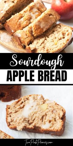 this is an image of homemade sourdough apple bread