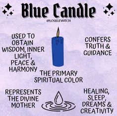 Gothic Love, Witchcraft Candles, Blue Candle