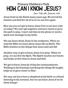 a page from the book how can i know jesus?