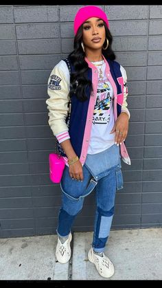 31st Party, Fashion Jackets For Women, Fall Jackets For Women, Uk Outfits, Baseball Fashion, Weekend Outfits, 90s Theme, 90s Party, Varsity Jackets