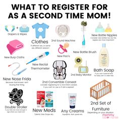 what to register for as a second time mom info from the mother's guide