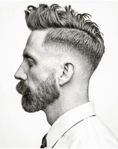 Beard Trend, Mid Fade Haircut, Quiff Hairstyles, Stylish Short Haircuts, Beard Style, Short Men, Short Beard, Mens Haircuts Short, Round Face Haircuts