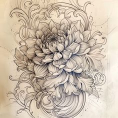 Dahlia Tattoo Artistic Design Dahlia Tattoos For Women, Neo Traditional Flower Tattoo Design, Dahlias Tattoo, Dahlia Tattoo Design, Big Cover Up Tattoos, Tattoo Artistic, Shoulder And Arm Tattoo, Dahlia Tattoo, Button Tattoo