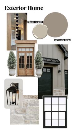 Exposed Foundation Curb Appeal, Shakes Exterior House, Beige Siding Black Shutters, Small Board And Batten House, Dark Tan House Exterior, Lp Siding Colors, Neutral Siding Colors Exterior, Exterior Taupe House Colors, Tan Siding With Brick