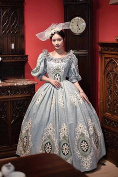 Blue Medieval Court Print Embroidery Vintage Princess Lolita Victorian Dress – LolitaInside Baroque Dresses, Marie Antoinette Dress, Black Blue Dress, Masquerade Party Dresses, Blue Party Dresses, Jacquard Dresses, Marie Antoinette Dresses, Gothic Victorian Dresses, Southern Belle Dress