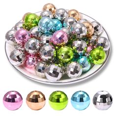 PRICES MAY VARY. ღ Disco Ball Beads: Are you looking for sparkly beads for jewelry making to spice up your dance party? You will receive 50 pieces of 20mm disco ball charms in 5 colors, including 30pcs silver disco ball beads, 4pcs gold mirrorball beads, 4pcs pink disco beads, 4pcs blue disco ball beads and 4pcs green faceted disco beads. Enough quantity and various sizes can easily meet all your costume accessories DIY demands ღ Premium Quality & Size: Get ready to party like its 1970 and have Mirrorball Bracelet, Giant Disco Ball, B Day Gift Ideas, Blue Disco Ball, Mini Disco Ball, Silver Disco Ball, Taylor Swift Birthday Party Ideas, Costume Accessories Diy, Taylor Swift Birthday Party