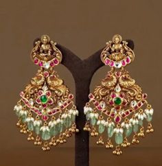 Beads Earrings Gold Indian, Kundan Chandbali Earrings Gold, Buttalu Earrings Gold, Bridal Earrings Indian, Gold Chandbali Earrings, Chandbali Earrings Gold, Temple Jewellery Jhumkas, Kundan Jhumka Earrings