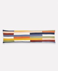 Rainbow Long Lumbar Pillow Throw Pillow Anchal Bed Throw Pillows, Lumbar Pillow Bed, Rainbow Pillow, Wall Decor Storage, Pillow Mattress, Rug Runner Kitchen, Pillow Bed, Long Lumbar Pillow, Bed Throw