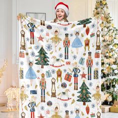 PRICES MAY VARY. WHAT YOU WILL GET: 1Pcs Christmas nutcracker fuzzy blanket is included in the package, it will be an ideal accessory to meet your various needs. NUTCRACKER DESIGN: Our fuzzy blanket featuring Christmas theme, adopts watercolor cartoon design with nutcracker, funny and delicate, will nicely increase fun and festive atmosphere. GOOD MATERIAL: Made of quality flannel material, thick and soft, sturdy and durable, not easy to fade or deform, with a long and comfortable service time, Mickey Mouse Shower Curtain, Watercolor Nutcracker, Christmas Kids Room, Xmas Cartoon, Watercolor Pattern Design, Skull Shower Curtain, Family Bed, Halloween Shower Curtain, Fuzzy Blanket