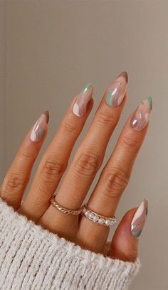 Manicured Nails, September Nails, Thanksgiving Nails, Neutral Nails, Brown Nails, Best Acrylic Nails