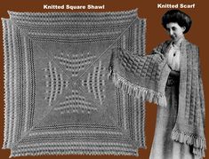 103 Pages. (PDF - EBook - Digital Download) One of the more rare titles in the early Fleisher's series, this is an all-purpose book of crochet and knitting patterns from the Edwardian era. The projects include sweaters, jackets, coats, wraps, slippers, leggings, petticoats and many lovely shawls for women. For men there are sweaters, socks and a warm helmet hat. For children there are slippers, kimonos, sweaters, coats, leggings, a skirt and socks. In addition to all of this there are many lovel Edwardian Shawl, Skirt And Socks, Edwardian Era Fashion, Era Fashion, Helmet Hat, Crochet And Knitting, Edwardian Era, Crochet Shawl, Knitting Crochet