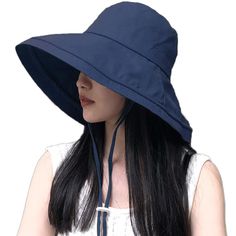 PRICES MAY VARY. ⊙HEATEST FASHION ITEM⊙ THE best selling sun hat of Japan market is available on US now! Featuring semi-rigid brim design, the brim could be tuned to fit all your fashion and styling need! ⊙SUN PROTECTION⊙ 13cm / 5.11" wide brim, provides bigger shade which covers more area. Blocking harmful UV up to 90%. Protects your skin and keeps you cool at hot summer day ⊙BETTER DESIGN⊙ Embeded with semi-rigid material, the brim could be tuned to the shape you desire. Each hat is paired with windproof string at same color of the hat. Foldable design, easy storage and won't take up much space ⊙PREMIUM MATERIAL⊙ Made with better material, more durable and healthy ⊙BEST SERVISES: 30 days no-question-asked money back protection by DRIONO. Worry free purchase DRIONO Wide Brim Women Bucket Navy Curved Brim Sun Hat For Outdoor, Wide Brim Travel Sun Hat, Adjustable Wide Brim Navy Sun Hat, Adjustable Navy Wide Brim Sun Hat, Navy Adjustable Wide Brim Sun Hat, Casual Solid Sun Hat For Travel, Summer Style Sun Hat For Travel, Casual Solid Color Sun Hat For Travel, Navy Brimmed Hat For Outdoor