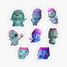 the little monsters sticker set