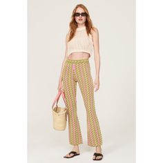 Multicolored knit (62% Viscose, 38% Polyamide). Pants. Pull on. 31" inseam. 9" rise. Imported. Chunky Shoes, Rent The Runway, Closet Designs, Band Tees, Knitting, Pants, Fashion Design, Trousers