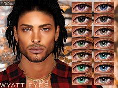 an image of a man with many different colored eyes