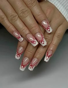 #nailsofinstagram Lace Nails, Red Nail, Xmas Nails, Fire Nails, Funky Nails, Pretty Acrylic Nails, French Tip Nails