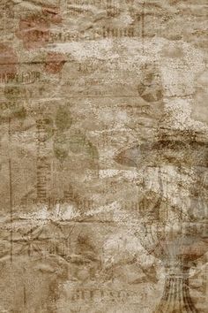 an old paper textured with flowers and other things in the background that are grungy