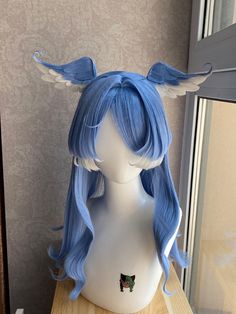 Vampire Biting Neck Reference, Demon Hairstyles, Character Hair Ideas, Anime Hair Wig, Anime Hairstyles Female, Hair In Ponytail, Hairstyles Wig, Hairstyles Female, Wigs Anime