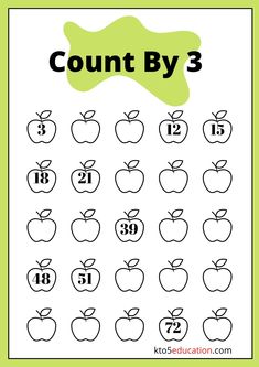 an apple themed counting game with the numbers 1 to 10