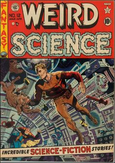 weird science magazine cover with an image of a man