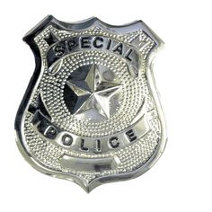 a police badge with the word special on it and a star in the center is shown