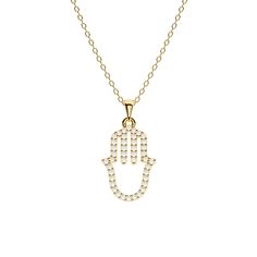 Make a statement with our Pavé Hamsa Hand Necklace. This exquisite necklace features a stunning Hamsa Hand charm encrusted with sparkling pavé stones, and is available in solid gold or sterling silver. The ultimate symbol of protection and elegance, this necklace is the perfect way to add a touch of glamour to any outfit and protect yourself from negative energy. Whether you're treating yourself or gifting it to a loved one, this necklace is sure to become a treasured piece in any jewelry collection. Hamsa Hand Necklace, Arabic Jewelry, Symbol Of Protection, Everyday Bracelet, Hand Necklace, Turquoise Bead Necklaces, Greek Jewelry, Hamsa Hand, Religious Jewelry