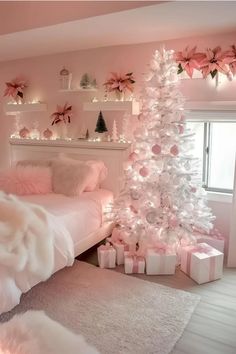 Christmas Bedrooms, Cozy Christmas Bedroom, Christmas Bedroom Ideas, Dream Life House, Fall Bedroom, Christmas Decorations Bedroom, Christmas Bedroom