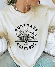 A fun and cheeky t-shirt designed for book lovers who refuse to use bookmarks. This garment-dyed tee is perfect for casual wear or as a Christmas gift for the literary enthusiast in your life. The soft fabric and relaxed fit make it comfortable for lounging around with a book or for a day out with friends. Product features - Available in sizes S to 4XL - Double-needle stitching for durability - Garment-dyed for a soft texture and color - Made with 100% ring-spun US cotton for comfort - Great for casual and semi-formal settings Care instructions - Machine wash: cold (max 30C or 90F) - Do not bleach - Tumble dry: low heat - Iron, steam or dry: low heat - Do not dryclean Literary Shirts, Gift For Book Lover, Funny Shirt, Soft Texture, Book Lovers Gifts, Book Lover, Funny Shirts, Soft Fabric, Product Features