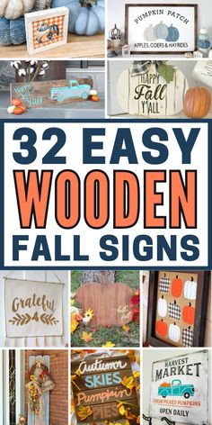 32 easy wooden fall signs that are great for decor