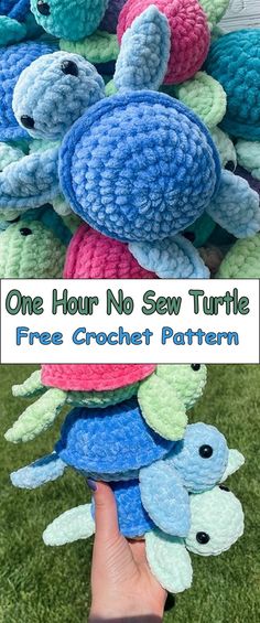 Diy Crochet Turtle Free Pattern, Easy Crochet Turtle For Beginners, Sea Turtle Knitting Pattern, No Sew Crochet Sea Turtle, Turtles Crochet Pattern Free, Crochet Turtle No Sew, Amigurumi Sea Turtle Free Pattern, Tiny Crochet Turtle, Christmas Turtle Crochet Pattern Free