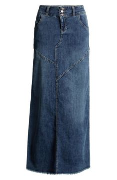 Cool Skirts, Skirt Png, Maxi Jean Skirt, Bratz Outfit, Long Straight Skirt, Long Denim Skirts, Sewing Tattoos, Denim Skirt Outfit, Birthday 15