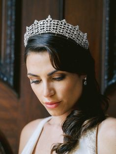 EDEN LUXE Bridal Tiara CAMILLA Royal Bridal Tiara Wedding Jewelry And Accessories, Glam Bride, Beautiful Tiaras, Headpiece Hairstyles, Diamond Tiara, Gown Photos, Wedding Accessories Jewelry, Bridal Show, Princess Bride