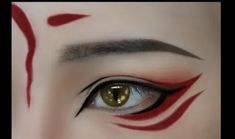 Kitsune Cosplay Makeup, Kitsune Eye Makeup, Kitsune Makeup, Kitsune Cosplay, Geisha Makeup, Fox Makeup, Queen Youtube