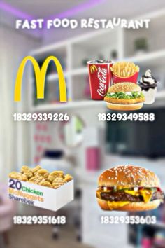 mcdonald's fast food restaurant is shown in this graphic