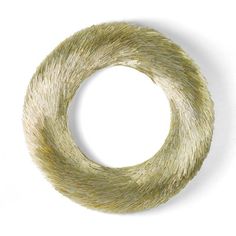 an image of a circular object made out of yarn on a white background with clippings