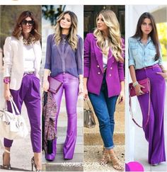 Purple Pants Outfit Work, Fall Color Combos, Purple Pants Outfit, Pants Outfit Work, Pants Outfit Fall, Outfit Work