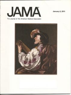 an image of a man with a book in his hand and the title jama