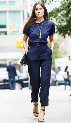 Navy Blue Outfit, Formal Business Attire, Navy Blue Dress Pants, Blue Dress Pants, Womens Business Casual, Blue Trousers, Navy Blue Dress, Interview Outfit, Blue Outfit