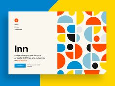 the inn website has been designed to look like an abstract pattern