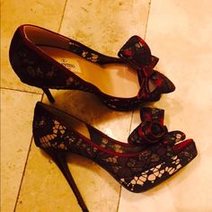 Shoes Red And Black Wedding Shoes, Evening Lace-up Heels With Red Sole, Elegant Lace-up Heels, Designer Heels With Red Sole And Flat Heel, Designer Flat Heels With Red Sole, Black And Red Heels, Christmas Heels, Club Heels, Black Wedding Shoes