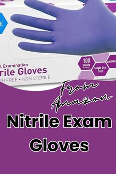 the nitrile exam gloves are available in multiple colors and sizes, including purple