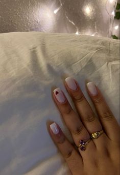 Valentines Initial Nails, Initial Nail Ideas, Boyfriend Initial Nails Designs, Boyfriend Initial Nails, Initial Nails, Square Oval Nails, Short Red Nails, Uñas Ideas, Valentine Nail