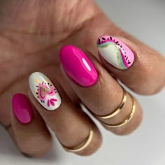 Colourful Nail Art, Accent Nail Designs, Evil Eye Nails, August Nails, Fabulous Nails, Unique Nails, Accent Nails