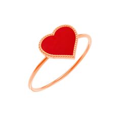 This 14K gold Enamel Heart Ring is available in various colors. This fun take on a classic heart ring can be worn everyday adding a little fun and color to your style.

Sustainable
100% Recycled Gold
Handcrafted in Los Angeles

Pieces are personalized with your selected enamel color, therefore are FinalSale