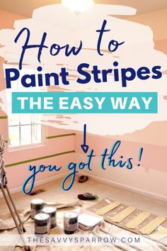 the easy way to paint stripes on walls